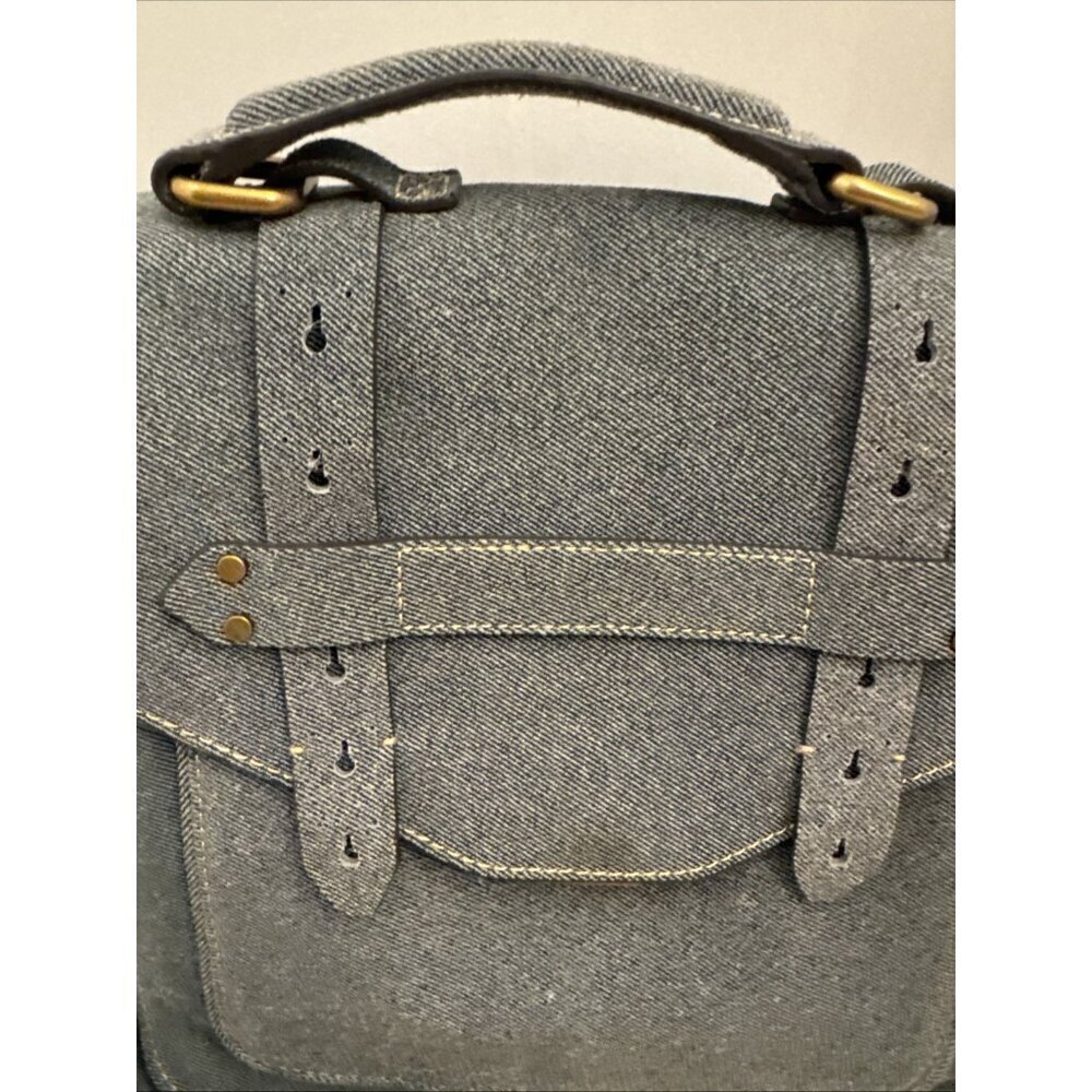 Aimee Kestenberg Denim Blue Backpack With Top Handle 10.5”x10”x4” EUC - Picture 2 of 8